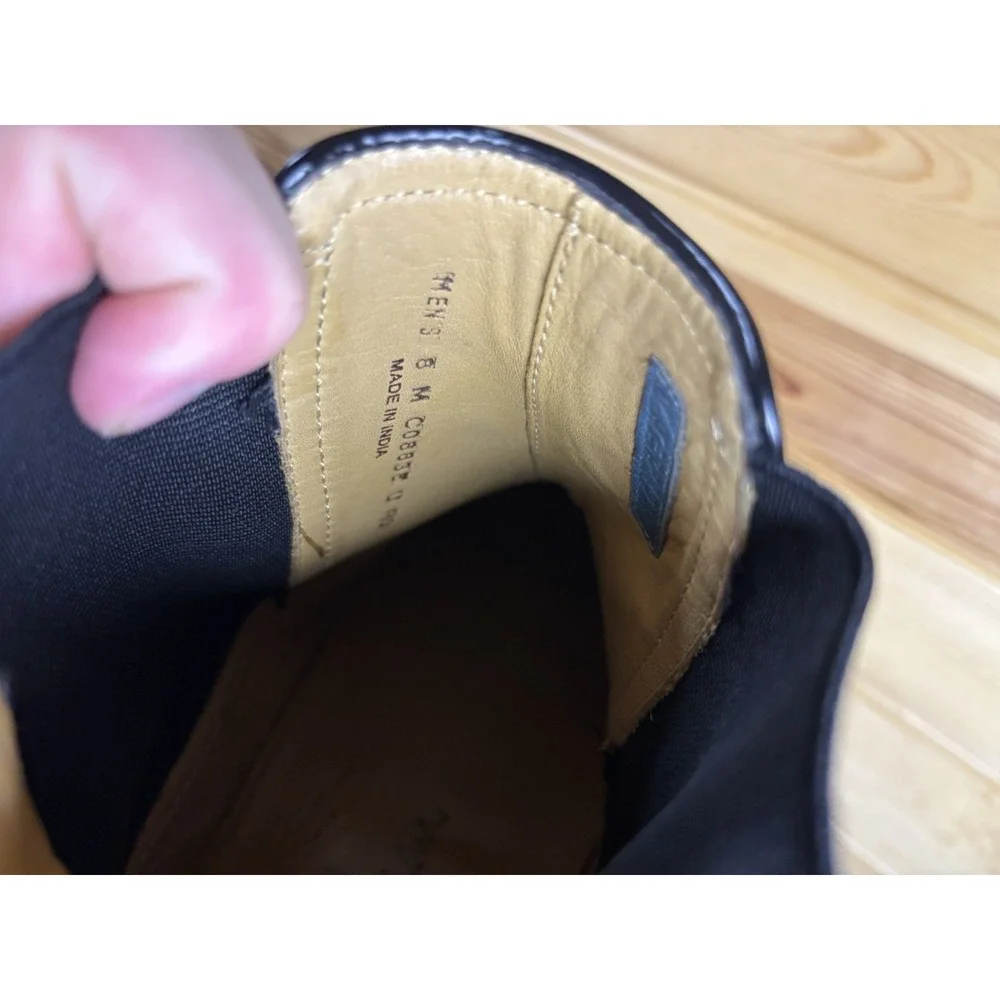 Cole‎ Haan Marshall Chelsea Boots Men's Size 8 Black Leather Pull-On Water Proof